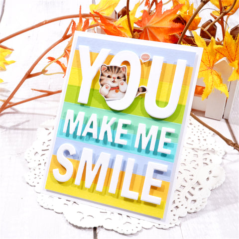 Inlovearts "You Make Me Smile" Background Board Cutting Dies