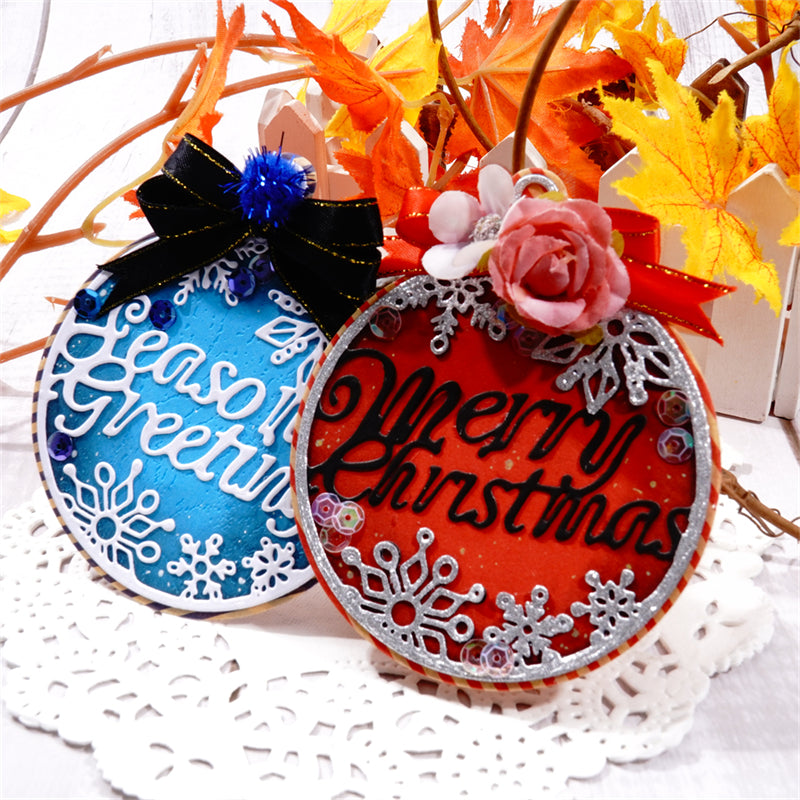 Inloveartshop Greeting Words in Snow Ball Cutting Dies