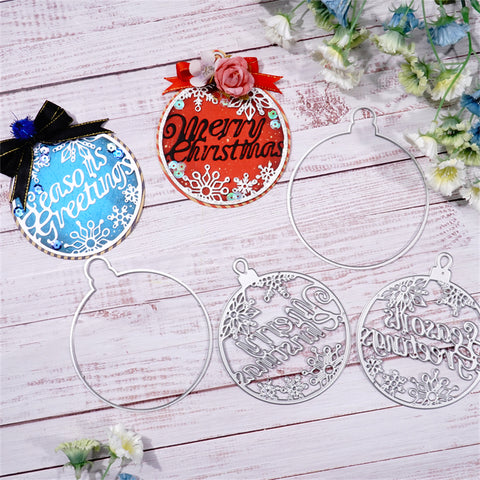 Inloveartshop Greeting Words in Snow Ball Cutting Dies