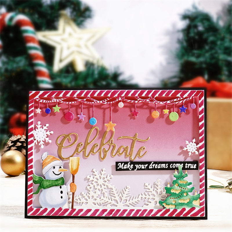 Inlovearts Christmas Theme Frame Metal Cutting Dies
