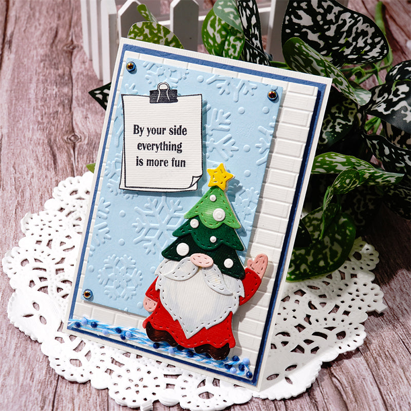 Inlovearts Gnome Wearing a Christmas Hat Cutting Dies