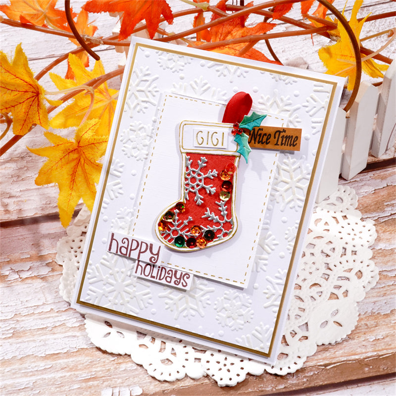 Inlovearts Christmas Stocking Metal Cutting Dies