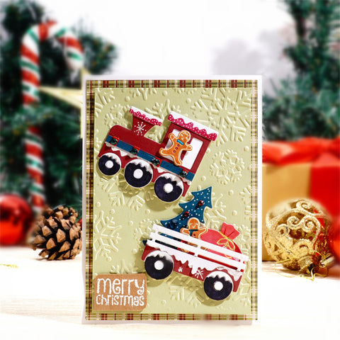 Inlovearts Christmas Gift Train Metal Cutting Dies