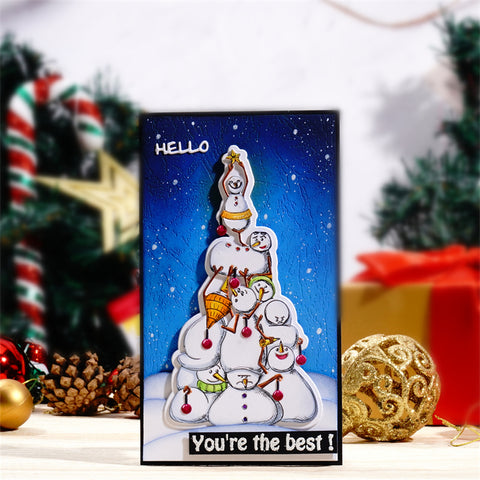 Inlovearts Snowman In Triangle Shape Cutting Dies