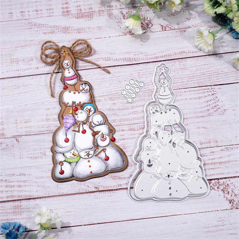 Inlovearts Snowman In Triangle Shape Cutting Dies