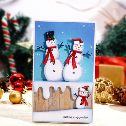 Inlovearts Snowman Family Metal Cutting Dies