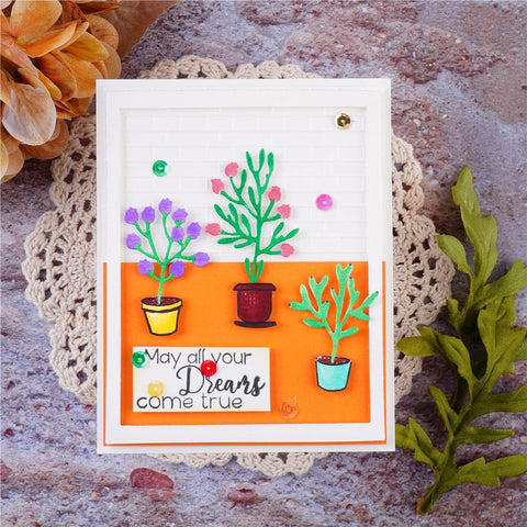 Inloveartshop Green Plants in Pots Nature Decor Cutting Dies