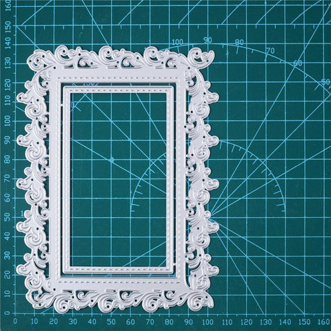 Lace Floral Frame Decor Dies - Inlovearts