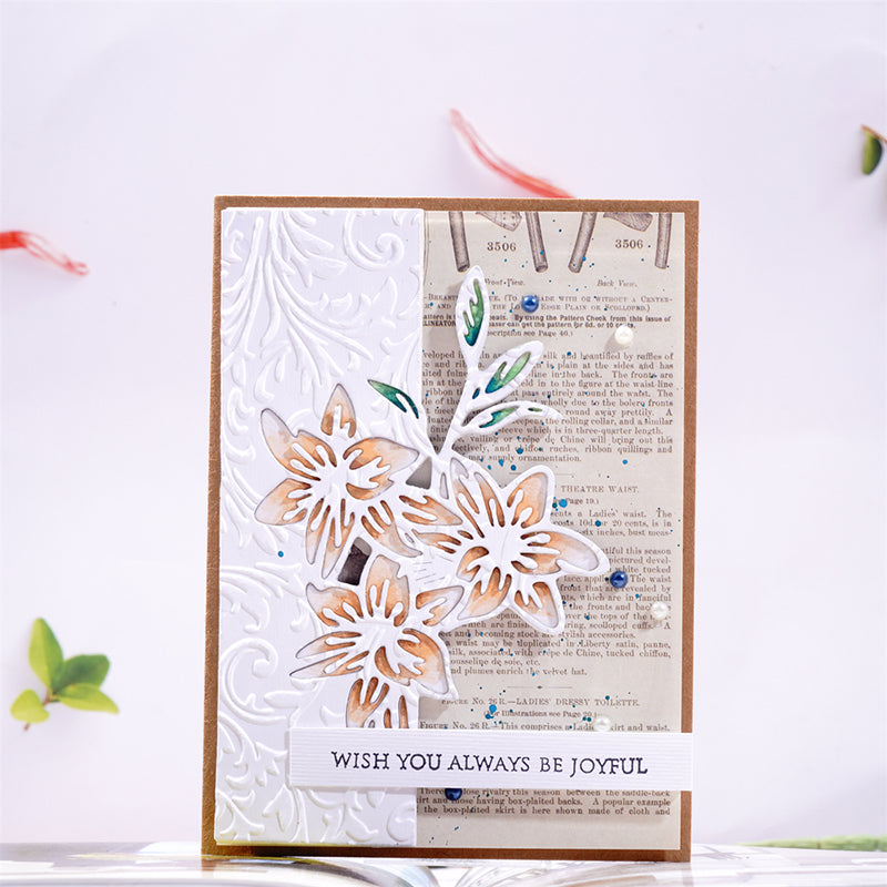 Inlovearts Blooming Flower Border Metal Cutting Dies