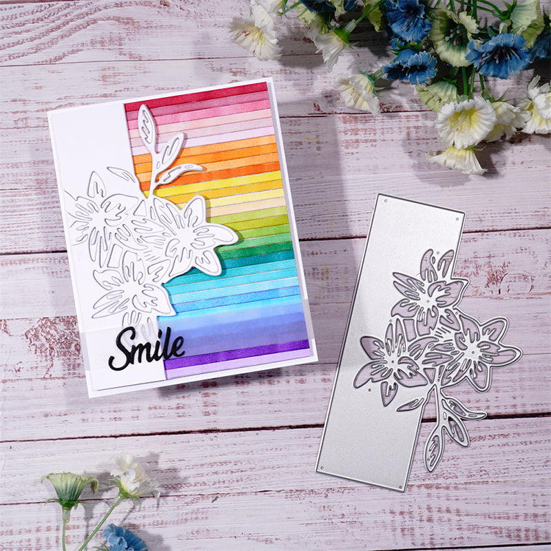 Inlovearts Blooming Flower Border Metal Cutting Dies