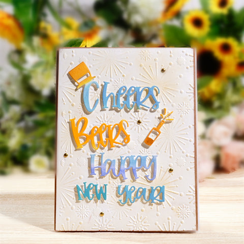 Inlovearts "Cheers, Beers, Happy New Year" Word Cutting Dies