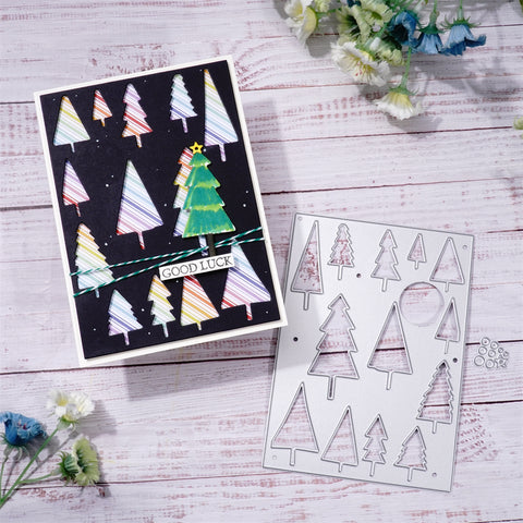 Inlovearts Little Christmas Tree Background Board Cutting Dies