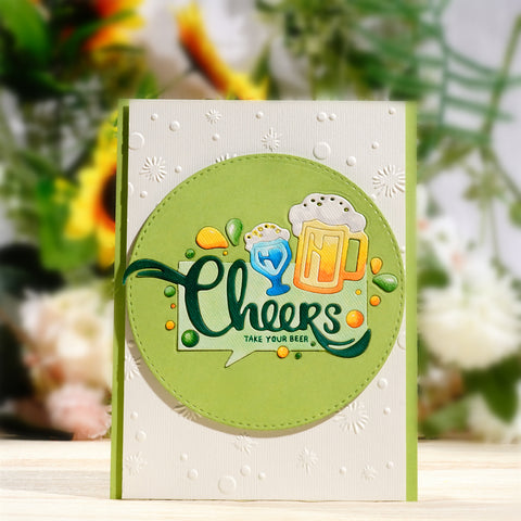 Inlovearts "Cheers" Word with Beer Cutting Dies