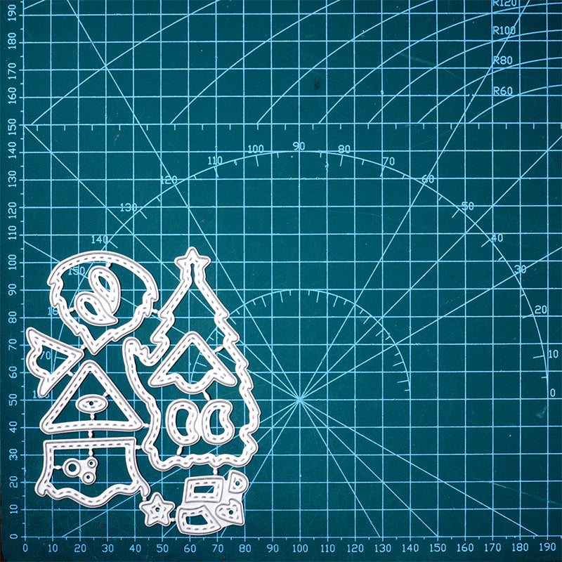 Inlovearts Gnome Wearing a Christmas Hat Cutting Dies