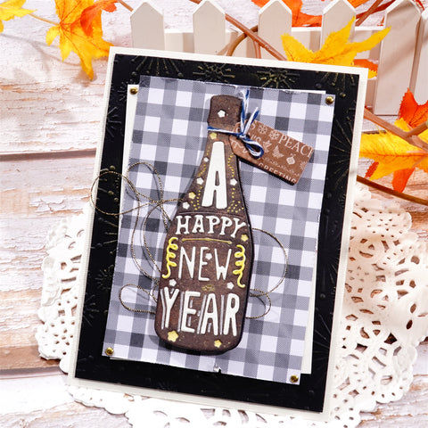 Inlovearts "Happy New Year" Champagne Cutting Dies