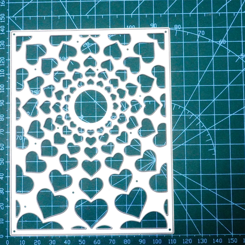 Inlovearts Little Hollow Hearts Background Board Cutting Dies