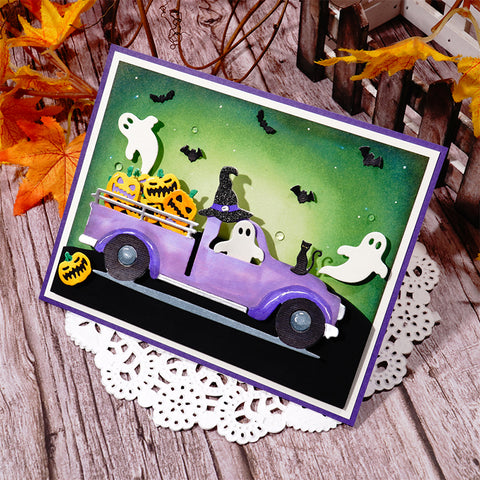 Inlovearts A Truck of Cute Halloween Ghost Cutting Dies