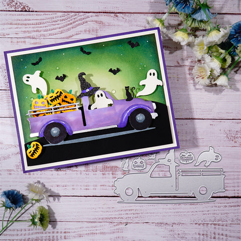 Inlovearts A Truck of Cute Halloween Ghost Cutting Dies