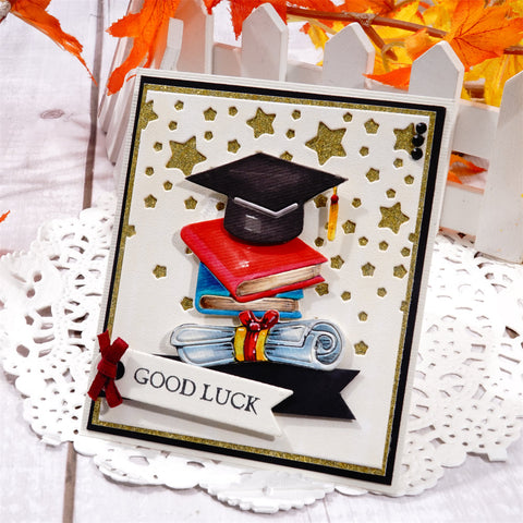 Inlovearts Bachelor's Cap and Certificate Cutting Dies
