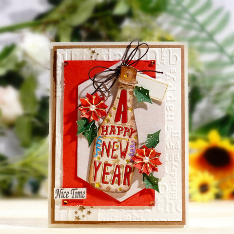 Inlovearts "Happy New Year" Champagne Cutting Dies
