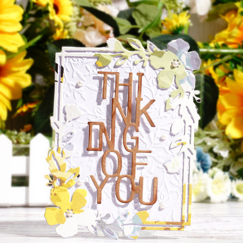 Inlovearts "THINKING OF YOU" Flower Frame Cutting Dies