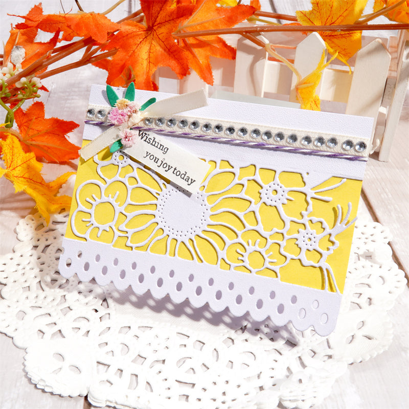 Inlovearts Hollow Flower Border Metal Cutting Dies
