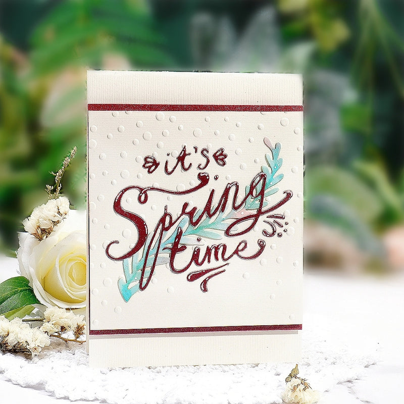 Inlovearts "It's Spring Time" Word With Wheat Ears Cutting Dies