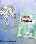 Tree and Deer Grid Background Dies - Inlovearts