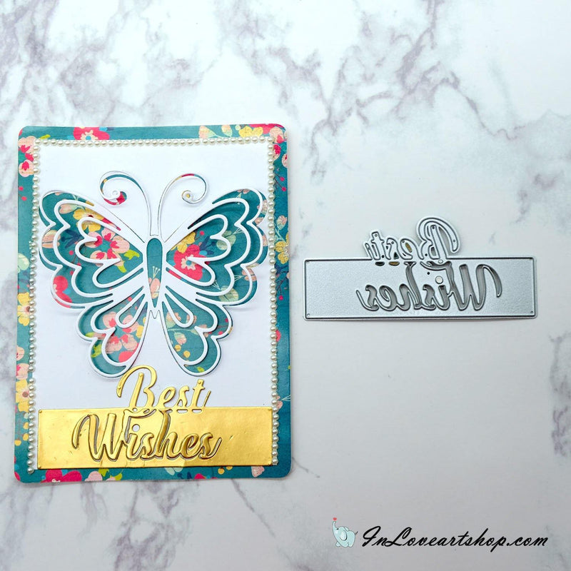 Best Wishes Decor Dies - Inlovearts
