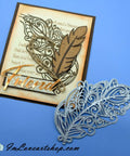 Large Elegant Feather  Dies - Inlovearts