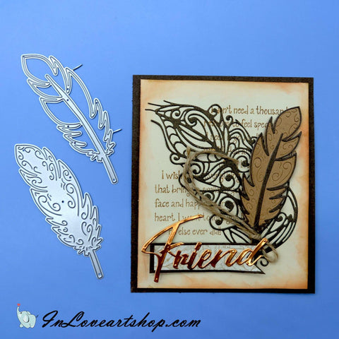 Inlovearts Feather Metal Cutting Dies