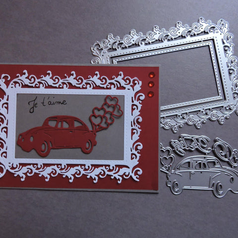 Lace Floral Frame Decor Dies - Inlovearts