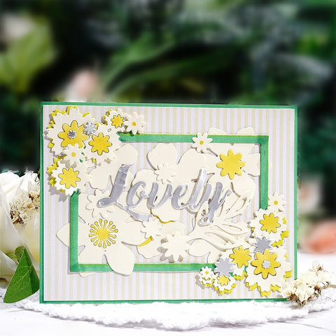 Inlovearts Daisies Photo Frame Cutting Dies