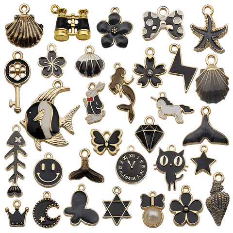6 Types Drip Alloy Small Pendant Decorations 