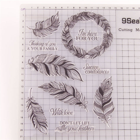 Inlovearts Feather Dies And Stamps Set