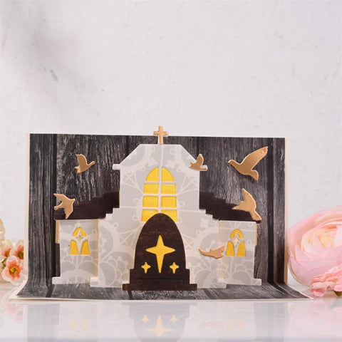 Inloveart 3D Cathedral Background Board Cutting Dies