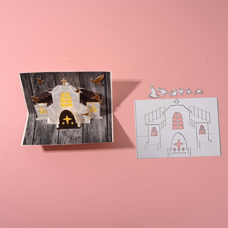 Inloveart 3D Cathedral Background Board Cutting Dies