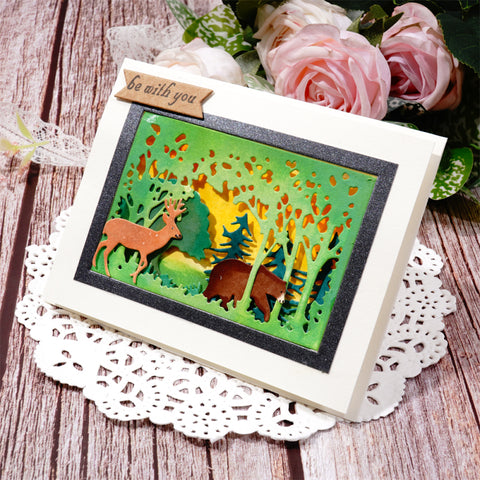Inlovearts Forest Frame Dies with Cute Animals
