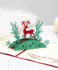 Reindeer on Arch Bridge Pop-up Card - greetingpopup