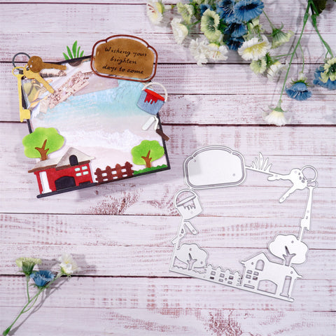 Inlovearts Happy Countryside Life Frame Cutting Dies