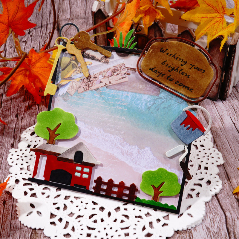 Inlovearts Happy Countryside Life Frame Cutting Dies