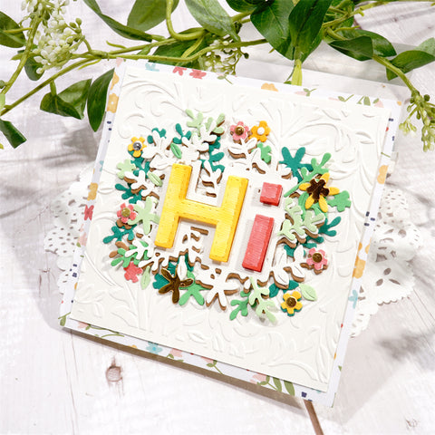 Inlovearts "Hi" Word with Decor Metal Cutting Dies