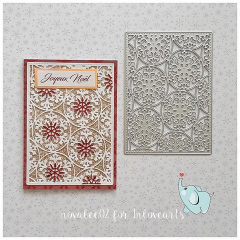 Hollow Snowflakes Pattern Background Dies - Inlovearts