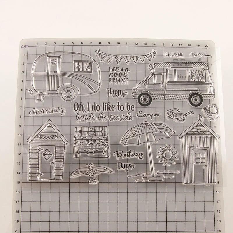 Inloveartshop Summer Travel House Car Stamps