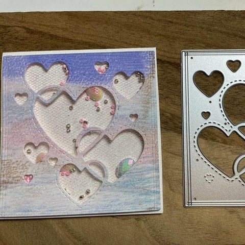 Inloveartshop Heart Shape Background Board Cutting Dies