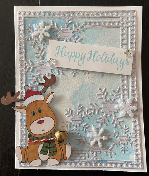 Rectangle Snowflake Corner Decor Frame Dies - Inlovearts