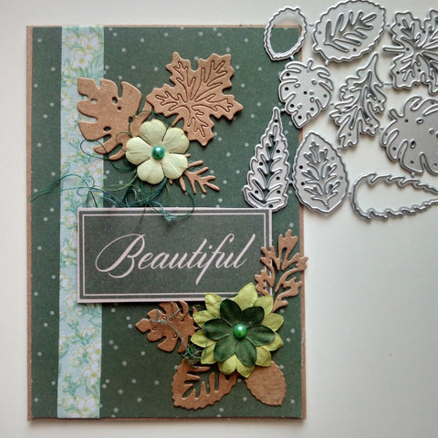 Inlovearts Different Types of Leaves Cutting Dies