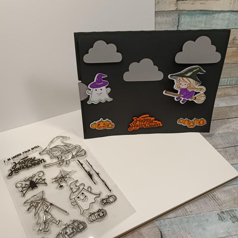 Cute Halloween Witches Dies with Stamps Set