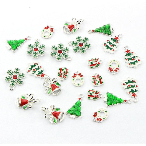 Inloveartshop Christmans Snowflake Series Drip Alloy Pendant Decorations