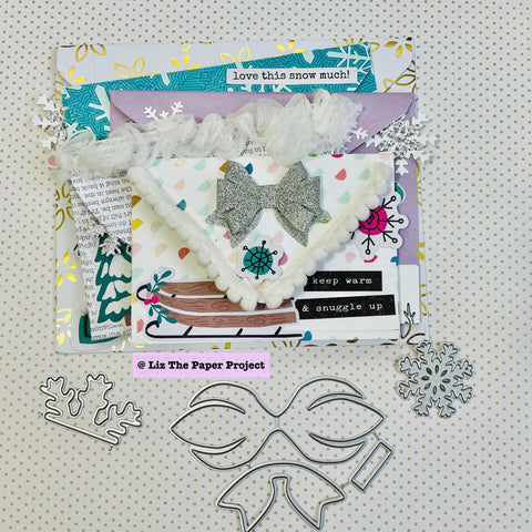 Inloveartshop Snowflake and Bow Christmas Theme Cutting Dies